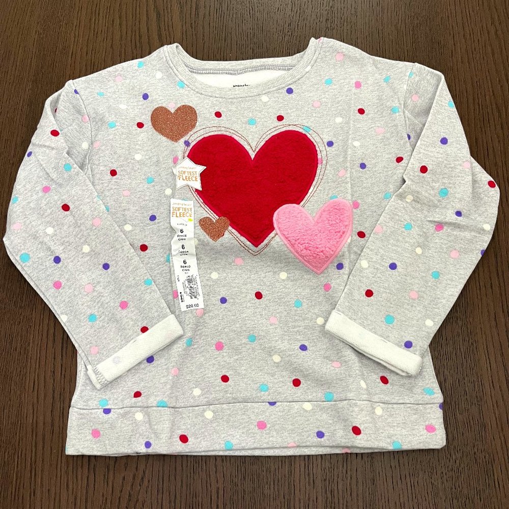 Jumping Beans - (NWT) Girls Softest Fleece Crew Sweater